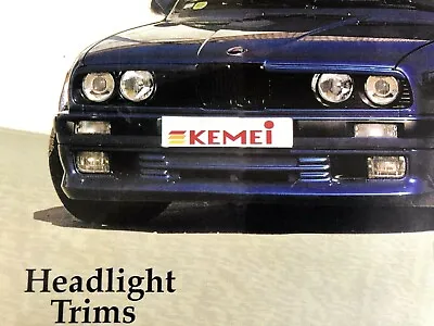 Front Headlight Trims Covers Eyebrows Eyelids ABS PLASTIC BMW E30 3series Tuning • $19.99
