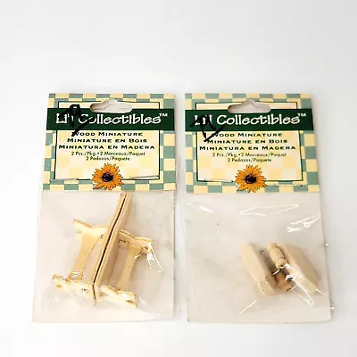 Vintage Lil' Collectibles Dollhouse Miniature Wooden Ironing Board And Iron Set • $25.27