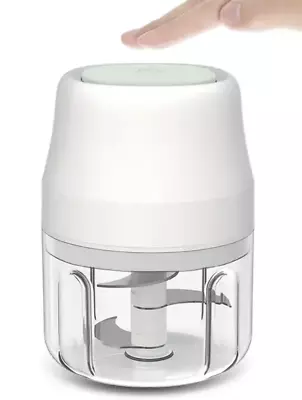 Portable Mini Food Chopper Blender Processor - 250ML - Wireless - USB - Garlic • £10.90