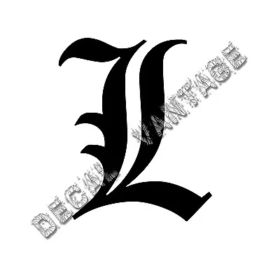 Old English L Letter Initial Vinyl Sticker Decal Font Diploma Choose Size &Color • $3.01