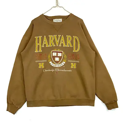 Vintage Harvard Cambridge Ve Ri Tas Sweatshirt Crewneck Size Medium Made In Usa • $38.24