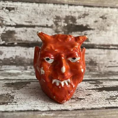 Vintage Halloween Ceramic Devil Matchstick Holder Striker • $92