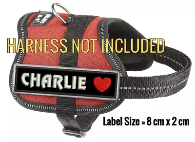 2 Pcs XS Personalised EMBROIDERED NAME PATCHES Tag ID Label Fits K9 Dog Harness • £6.95