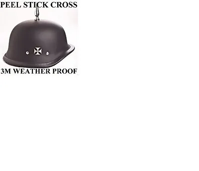 2 Motorcycle Helmet Metal CROSSES Peel & Stick 3M Helmets Harley Davidison CROSS • $9.95