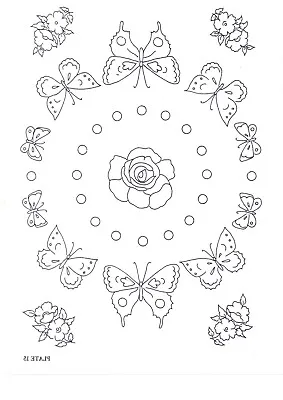 Roses & BUTTERFLIES  Iron On Embroidery Transfers No 15 • £3.50