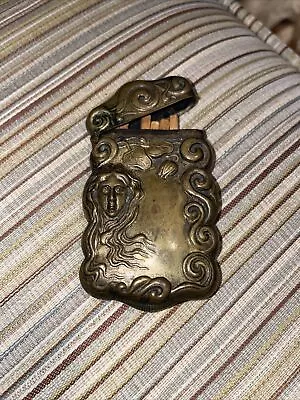 Vintage Embossed Art Nouveau Match Holder Safe • $95