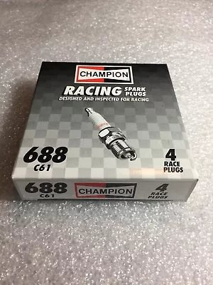 688 C61 Champion Racing Spark Plugs - Box Of 4 - NEW In Box NOS - Made In USA • $21.95