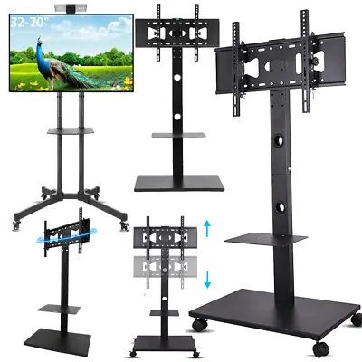 $102.95 • Buy 32 50 55 60 65 70 75 80 100  Floor Moving TV Stand Mount For Sony LG Vizio JVC