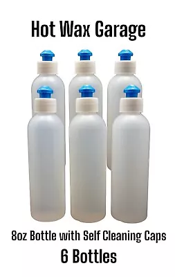 8 Oz  Plastic Squeeze Bottles With Self Cleaning Top   6 Bottles • $12.89