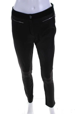 $19.99 • Buy Karen Millen Womens Color Block Zipper Fly Legging Pants Brown Black 10 LL19LL