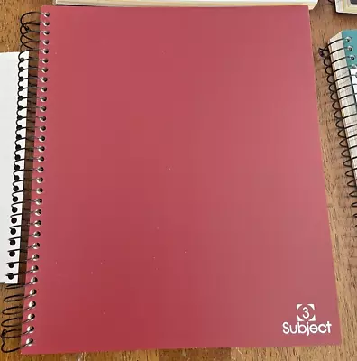 3 Subject College Ruled Notebook 150 Pgs Multi Colored Covers NEW • $4.50