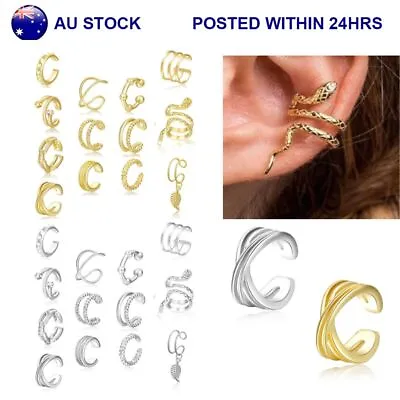 13 Style Unisex Fake Helix Cartilage Conch ClipOn Non-Piercing Ear Cuff • $4.35