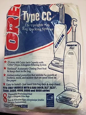 Oreck CCPK8DW Type CC Celoc Upright Vacuum Bags -4 Bags Remaining • $7