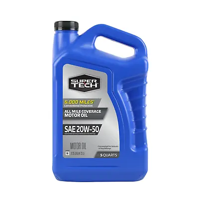 Super Tech All Mileage Motor Oil SAE 20W-50 5 Quarts • $19.89