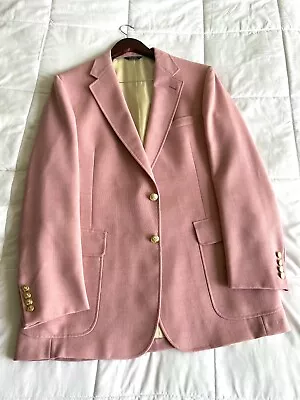 Cricketeer Dusty Pink 1960s Blazer Gold Buttons 42r Southern Trad Preppy  • $9.99