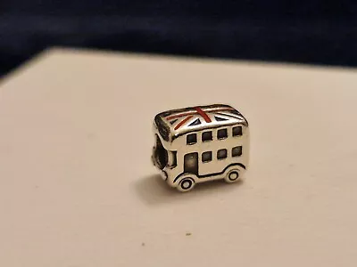 Pandora Enamel Union Jack London Bus Charm ALE 925 #791049ER Sterling Silver • £27