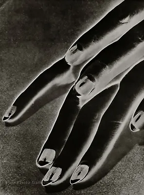 1930/75 Vintage MAN RAY Solarized Female Hand Finger Woman Nails Photo Art 12x16 • $176.23