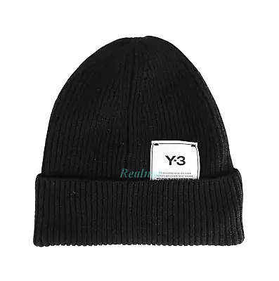 Adidas Y-3 Yohji Yamamoto Cl Wool Unisex Beanie Hat Black With Logo Brand New • $65