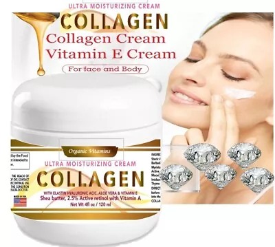 Collagen Elastin Cream Antioxidant Vitamin E  A & Shea Butter -  4oz Free Shipp • $11.15