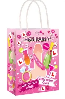 £3.29 • Buy Willy Pink Hen Party Goody Gift Favour Bag Girls Night Out Paper Bag