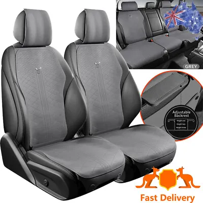 Saddle Leather Car Seat Covers Front Rear For Mazda 2 3 6 Mazda CX3 CX5 CX7 Grey • $125.87