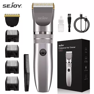 Pro Electric Hair Clippers Beard Trimmer Cordless Groom Combo Barber Haircut Kit • $19.59