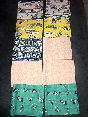 10 Mickey Mouse Pluto  Minnie Mouse Fat Quarter Bundle • £9.99