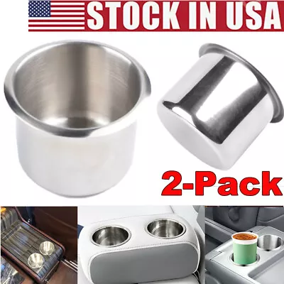 2Pcs Stainless Steel Car Cup Drink Holders For Marine Boat  Truck Camper RV 2023 • $8.35