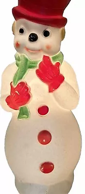 Vintage Carolina Enterprises 23” Tall Lighted Blow Mold Frosty The Snowman 1973 • $40