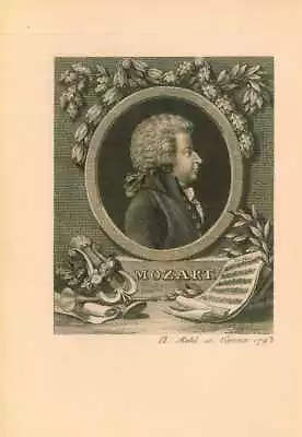 Portrait Of Wolfgang Amadeus Mozart • $25