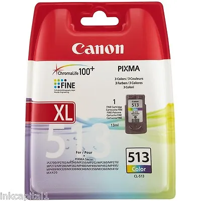 1 X Canon CL-513 CL513 Colour Original OEM PIXMA Inkjet Cartridge - 350 Pages • £34.99