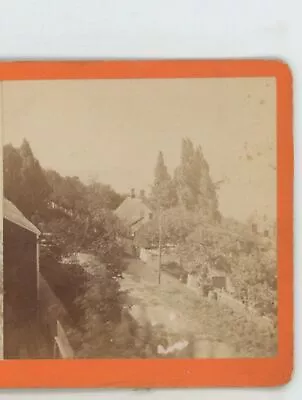 Houses & Electric Lines Ithaca NY New York D.L. Elmendorf Stereoview • $9.99