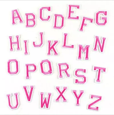 £4.62 • Buy 26 Alphabet English Patches Letters Mixed Embroidered Iron On Sewing 3D Parches