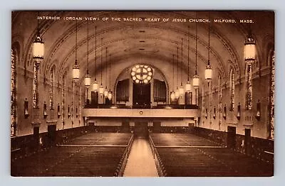 Milford MA-Massachusetts Sacred Heart Of Jesus Church Vintage Postcard • $7.99