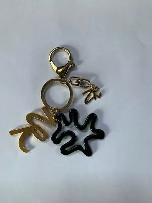 Zandra Rhodes Gold Tone And Black Charm Handbag/Key Ring • £10