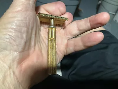 Vintage Gillette USA Gold Tone Safety Razor • $5.99