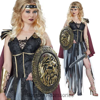 CA55 Glamorous Roman Gladiator Medieval Spartan Warrior Women Dress Up Costume • $67.21