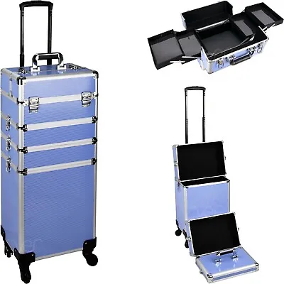 VER Beauty Rolling Travel Train Makeup Case Cosmetic Organizer Trays Lock & Key • $94.99