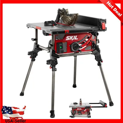 15 Amp 10 Inch 4x4 Portable Jobsite Table Saw Corded Electric With Folding Stand • $303.43