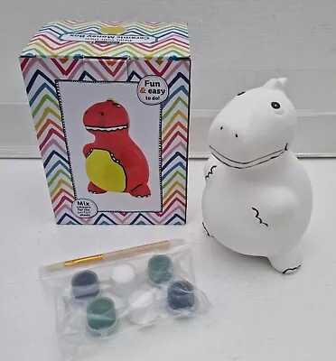 Paint Your Own Dinosaur Ceramic Money Box Piggy Bank Gift - Brand New • £7.99