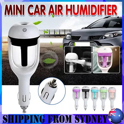 Mini Car Air Humidifier Essential Oil Diffuser Ultrasonic Aroma Mist Purifier AU • $13.99