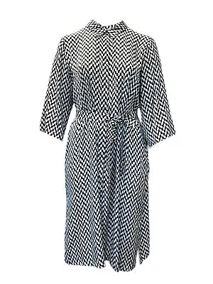 Marina Rinaldi Women's Black Disegno Printed Shirt Dress NWT • $91.25