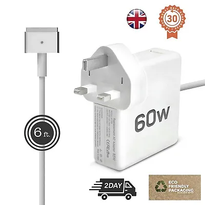 60W Mag Safe 2 Charger For 13-inch MacBook Pro Air A1425 A1502 A1465 2012-2015 • £18.99