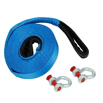 Heavy Duty Recovery Tow Rope Strap W/ D-Ring Hook 20000 LB Capacity 2  X 20' • $25.99