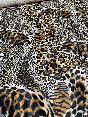 Mixed Animals Velboa Upholstery Fabric Per Yard 60” Wide • $16.99