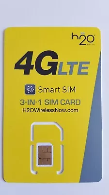 H2O H20 Wireless SIM Card •Samsung Galaxy S10 S10E S10+ S10 Plus S10 5G S10 Lite • $9.99