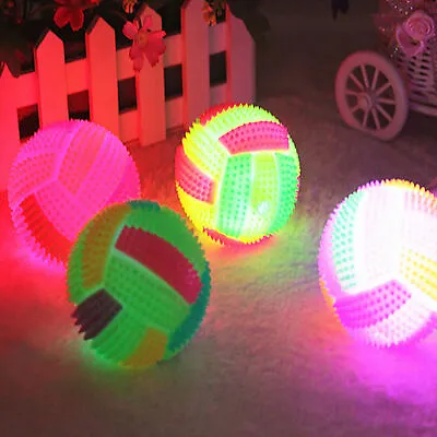 £3.71 • Buy LED Volleyball Flashing Lightup Color Changing Bouncing Hedgehog Ball Dog Toy UK