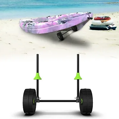 Bend Kayak Canoe Boat Carrier Rack Dolly Trailer Trolley Transport Cart Wheel • $39.96