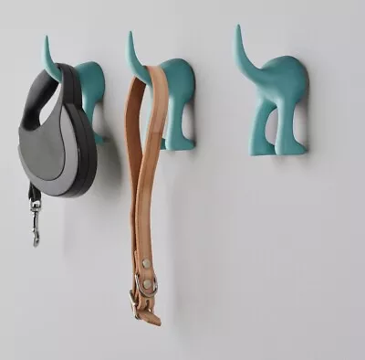 IKEA Bastis Dog Hooks X3 Rubber Wall Hook Black Beige Turquoise 1 Of Each Colour • £9.89