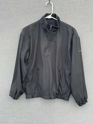 Eddie Bauer Golf Jacket Adult XS Black Pullover EBTEK Polartec 1/4 Zip • $15.88